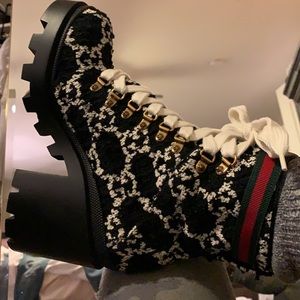 Gucci GG Tweed Ankle Boot